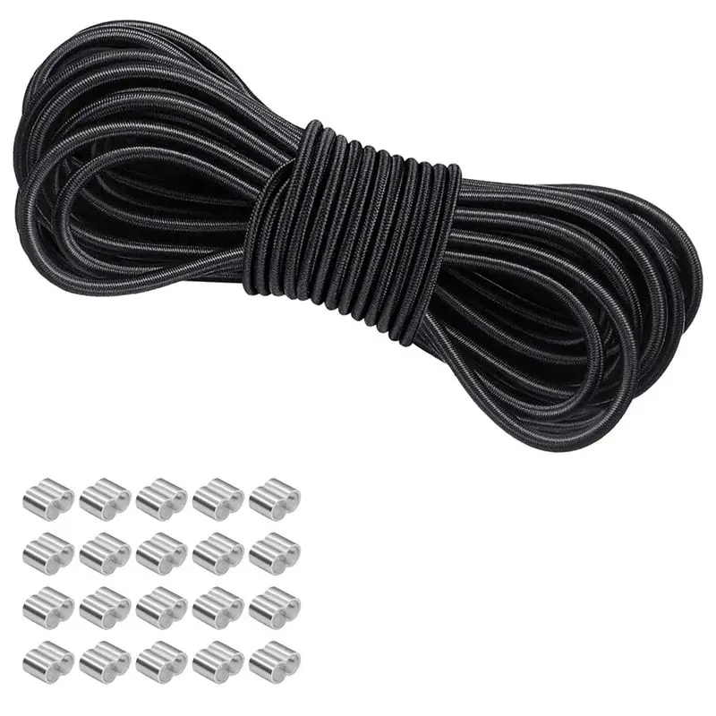 Rubber Cord For Trailer Tarpaulin, Expander Rope For Trailers, Weatherproof Rubber Cord For Versatile Use, 6 Mm X 10 M-AT64