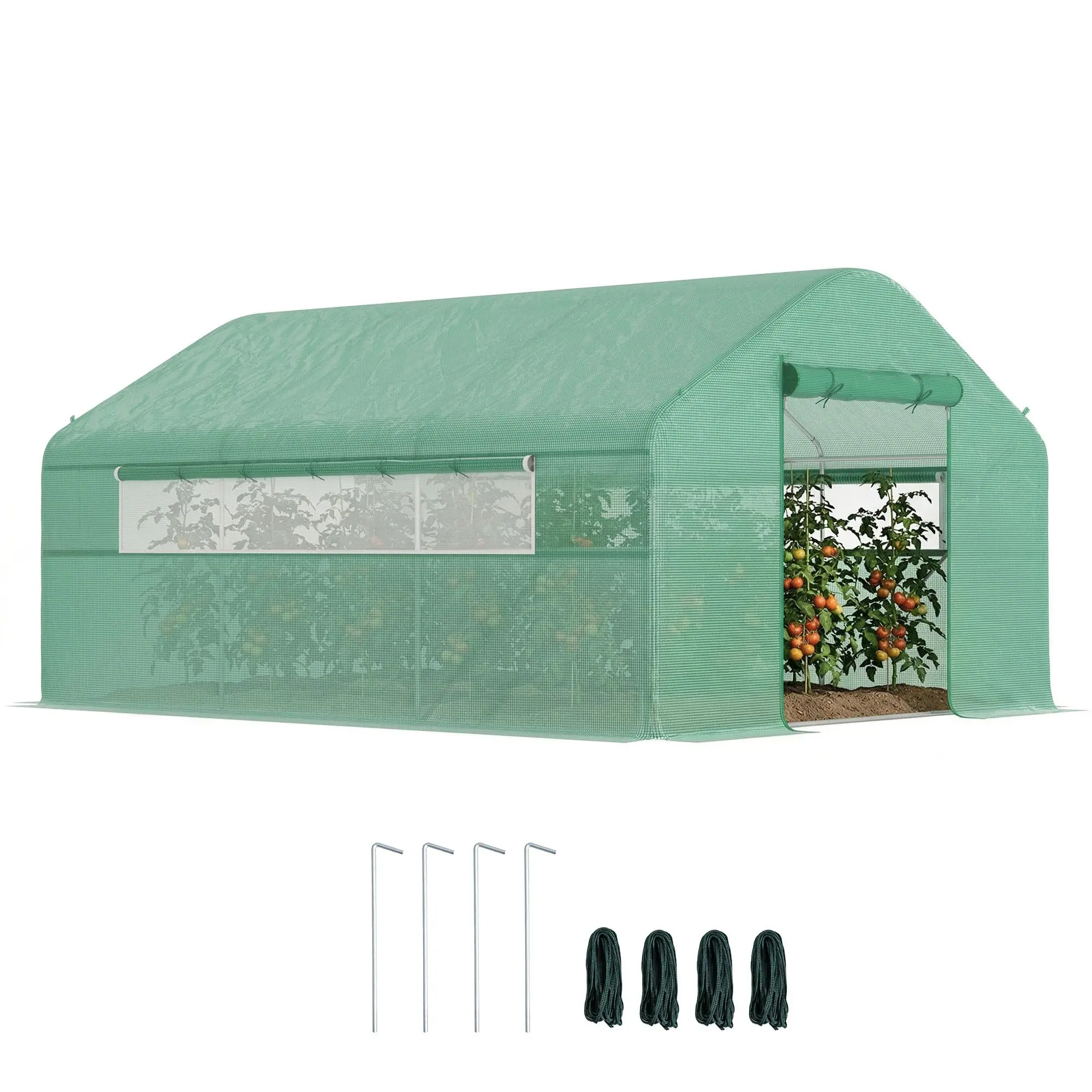 13' x 10' x 6.5' Hoop House Greenhouse Tunnel Greenhouse Green