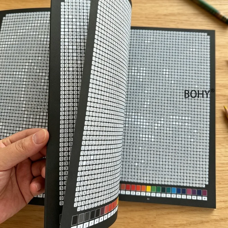 1 Pixel Digital Coloring Adult Decompression Drawing Book, 32 Pages, Suitable for Leisure Coloring, Concentration Training