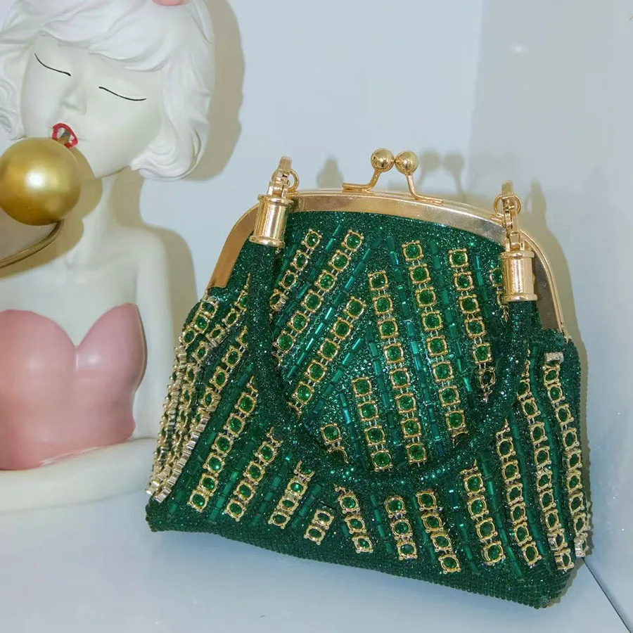 Luxury Rhinestone Evening Bags for Women Shell Handbags Candy Color Diamonds Shoulder Crossbody Bag NEW Party Wedding Clutch NEW