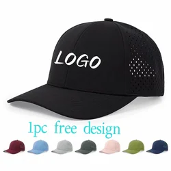 Customized Logo Baseball Cap Women Men Summer Sunshade Breathable Sun Hat Outdoor Quick-drying Mesh Adjustable Trucker Dad Hats