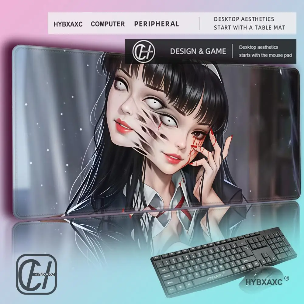 

Manga J-Junji Ito T-Tomie Mouse Pad Non-slip Rubber Gamer Balance Computer Mat Decoracion Deskmat Laptop Office Large