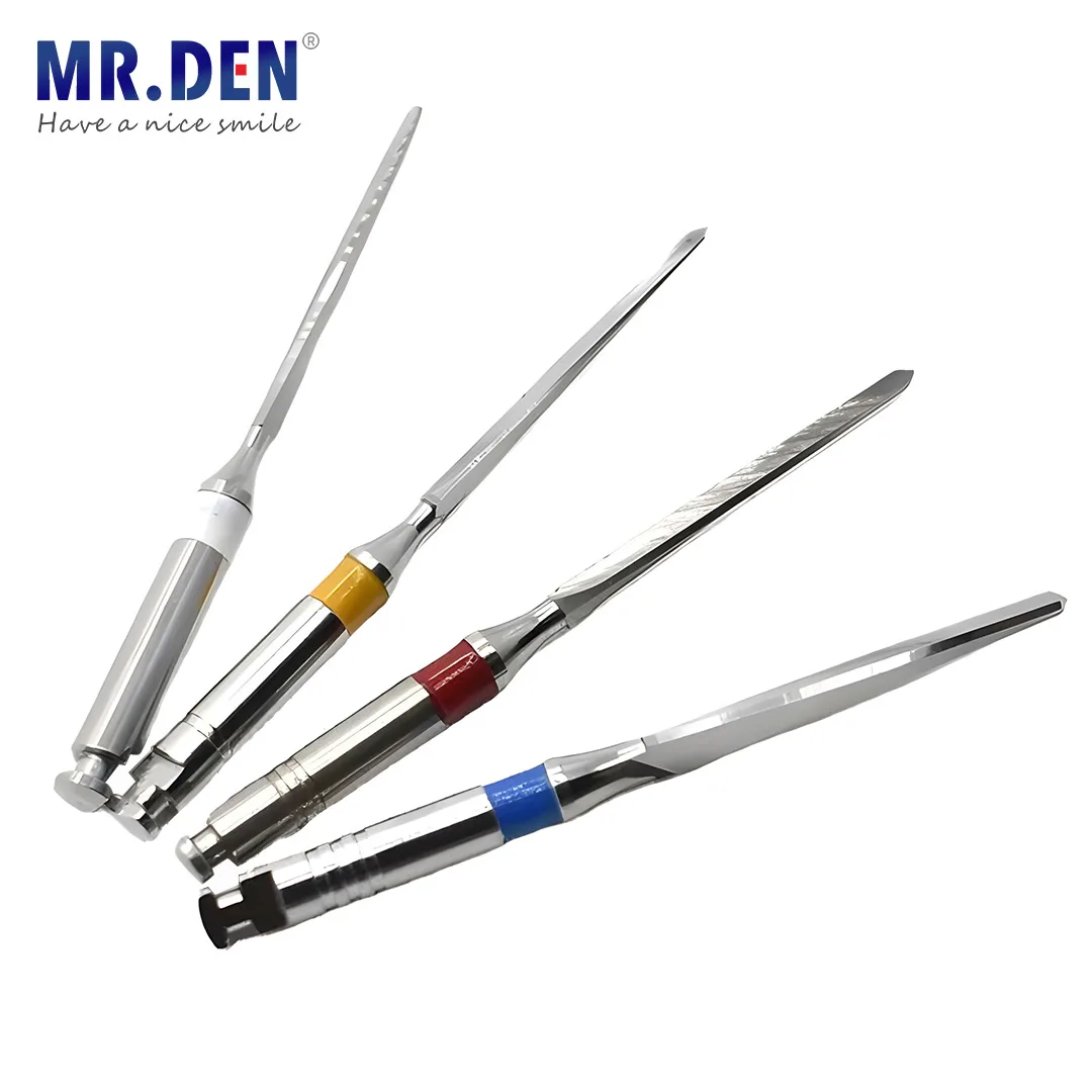 MR DEN Dental F-Drill Stainless Steel Channel Drill Tapered Root Canal Reamer Drill 4 pcs.