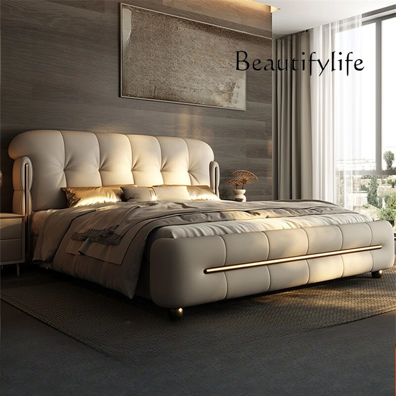 

R Classic Minimalist Beds Beauty Princess Japanese European Modern Bed Aesthetics Designer Fashionable Wood Muebles Home Furnitu