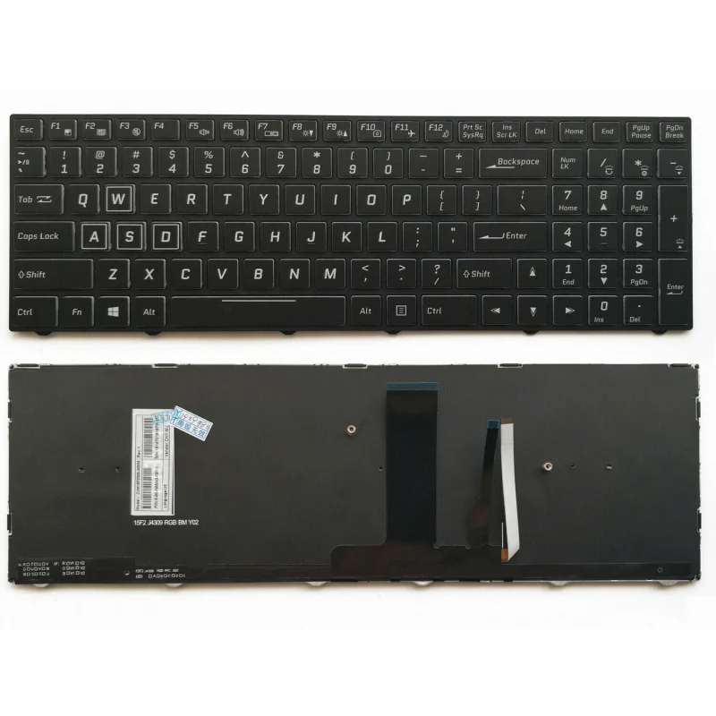 LL+ For CLEVO CVM15F2300J430M 6-80-N85H0-011-1 CVM15F23USJ4309 Laptop US Keyboard