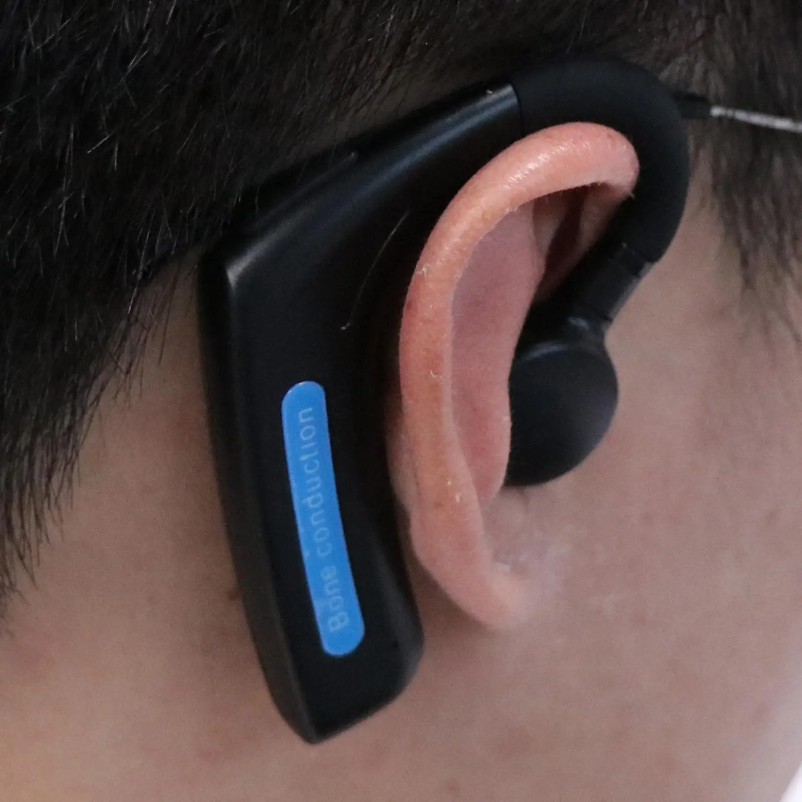 Auriculares de conducción ósea para ciclismo, deporte, trotar, exterior, interior, negro