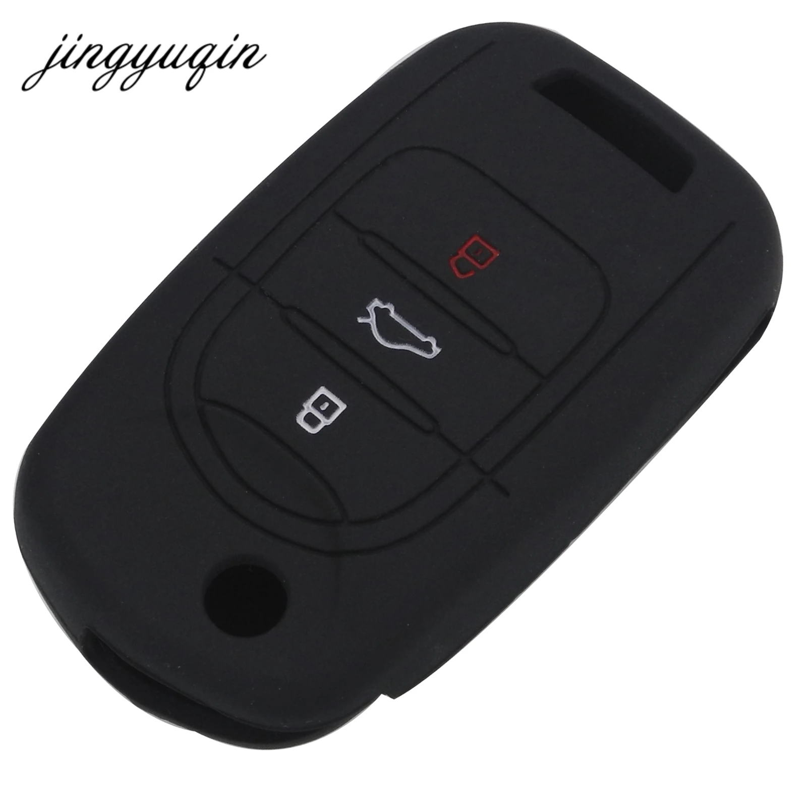 Jingyuqin Silikon Penutup Kunci Mobil untuk SGMW Wuling Hongguang S Makro Lampu S1 Auto Flip Lipat Kunci