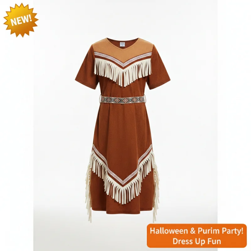 

☆YunCos Halloween Indian Princess Costume Pocahontas Huntress for Women Girls Purim Mardi Gras Fancy Dress Up☆