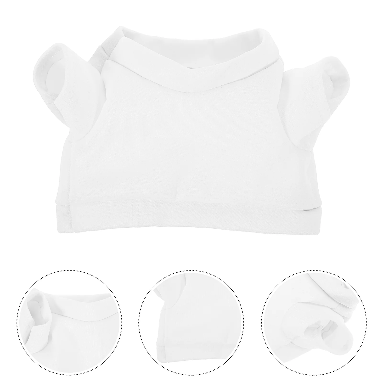 

White T-Shirt For Stuffed Plush Animals Diy Bear Clothes Sublimation Blank Bear Clothing Accessories Stuffed Bear Dolls Outfit