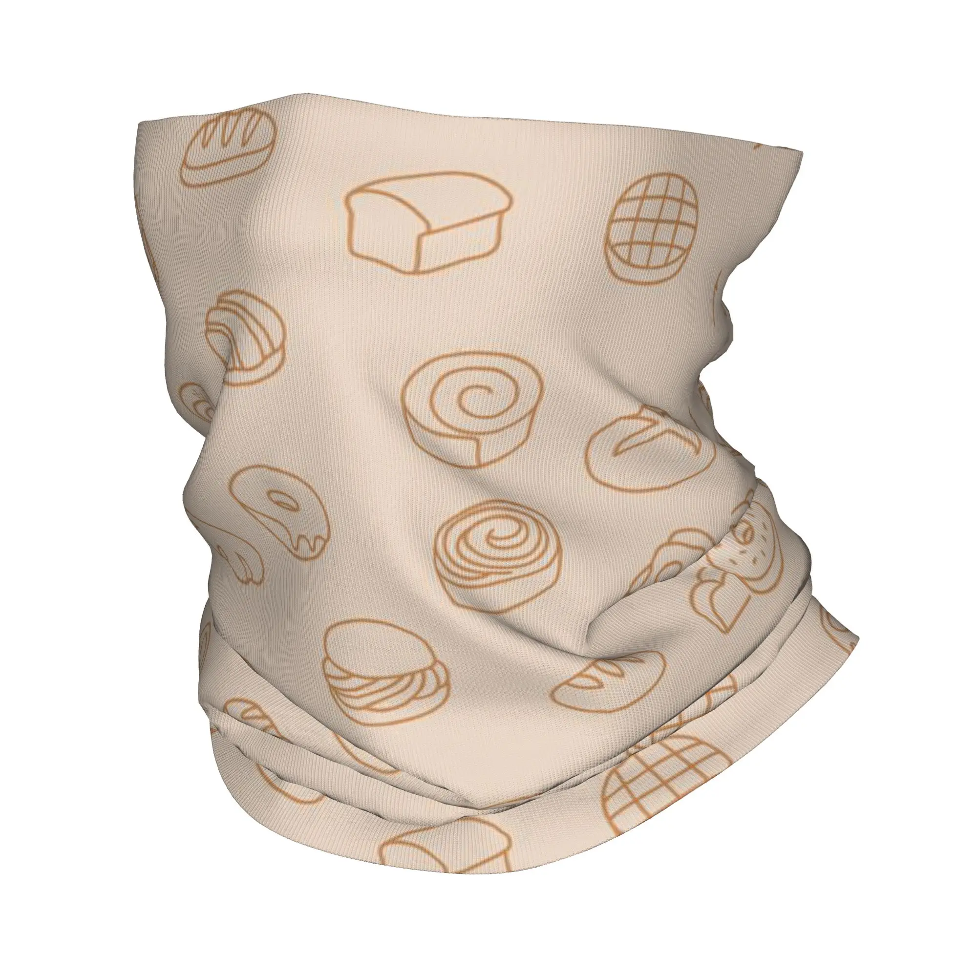 Vibrant And Fresh Bread Design Bandana Neck Gaiter Printed Wrap Mask Scarf Multi-use Balaclava Cycling For Men Women Adult