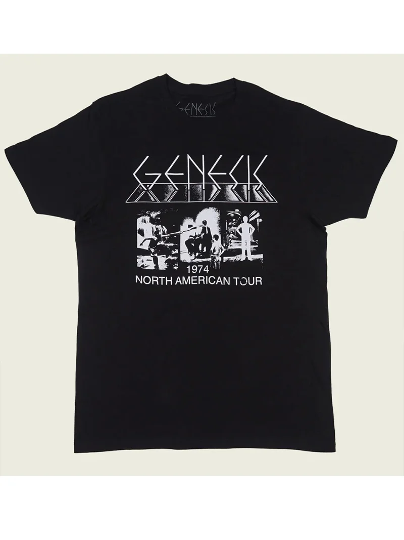 

Genesis Band Tour97 American Retro Simple ort Sve T-irt Cotton round Ne Spring Youth Faion Anti-Wrinkle Printed Tee