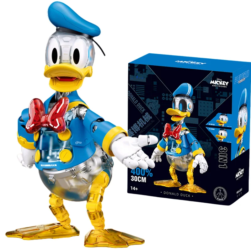 NEU Sluban Pleyerid Mickey Donald Duck Anime Actionfigur Modell Statue Bausatz Spielzeug Desktop-Ornament Geburtstagsgeschenke
