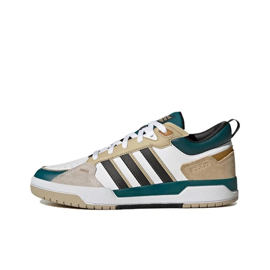 Adidas Neo 100DB Leather Low top Skateboard Shoes Unisex Blue Green GX7145