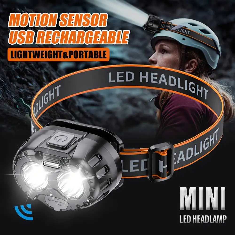 

Powerful Headlamp LED Rechargeable Work Light Adjustable Flashlight with Magnetic Head Torch Outdoor Camping Cycling Lantern