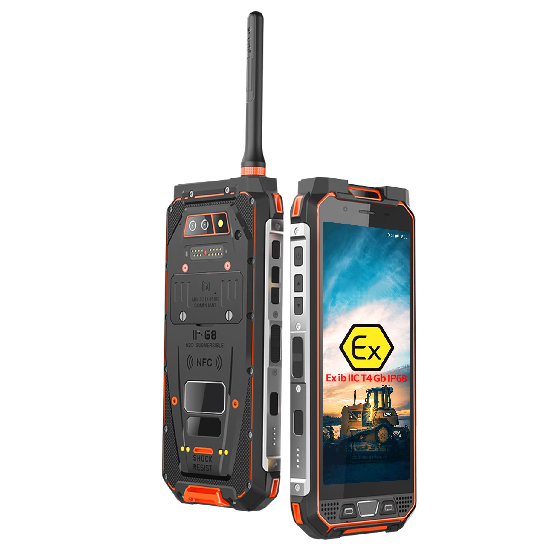 

IP68 waterproof atex rugged smartphone vhf dmr radio lte gps walkie talkie phone