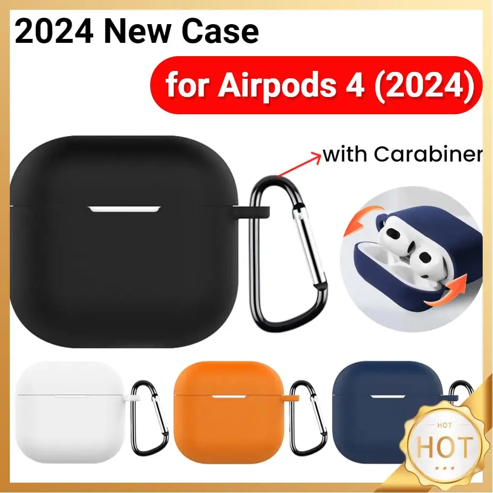 Силиконовый защитный чехол для наушников Airpods 4 (2024)