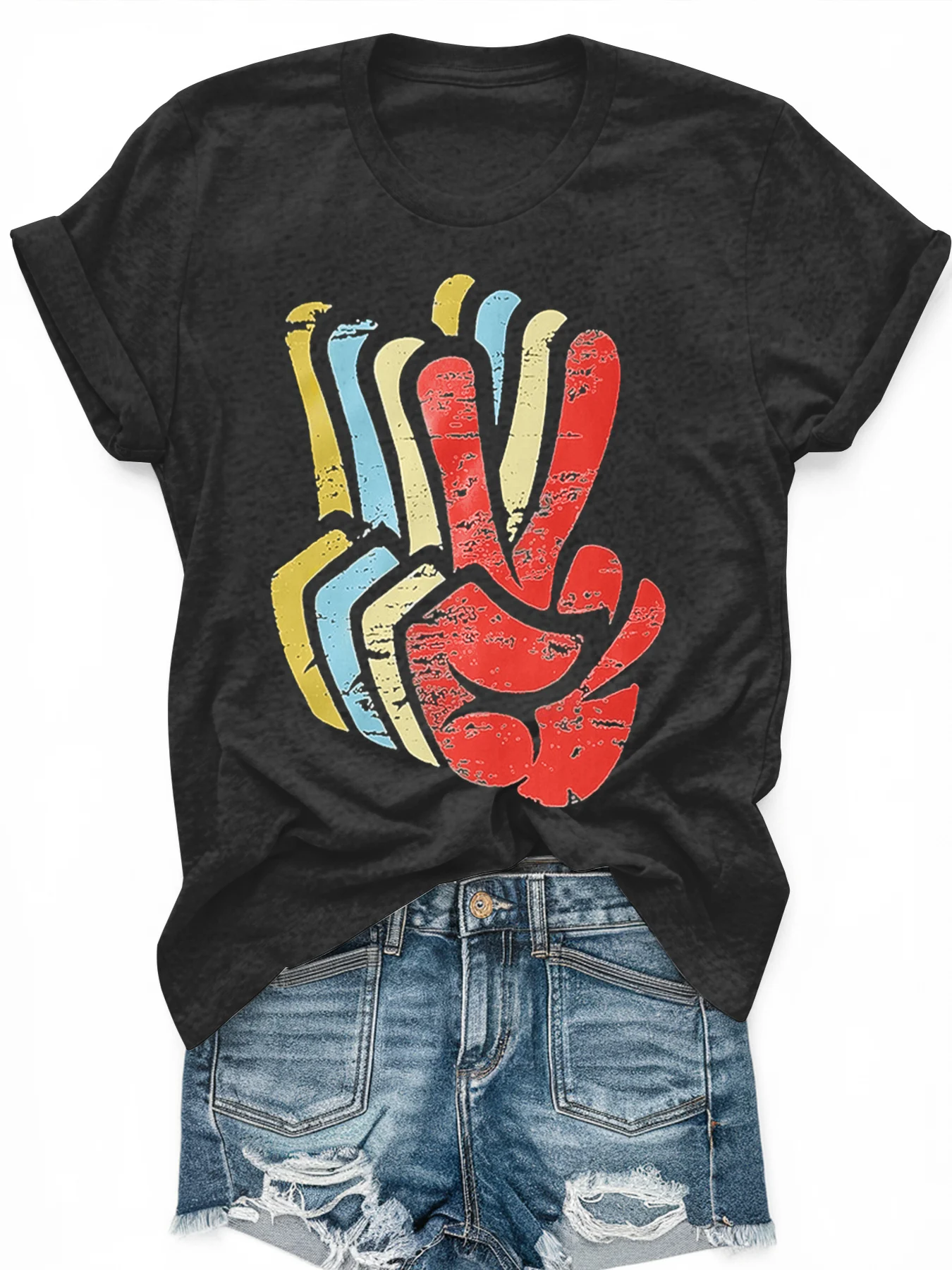 

Женская футболка с короткими рукавами и принтом размера PLUS, свободная и повседневная, мягкая, удобная и дышащая, для занятий спортом на открытом воздухе