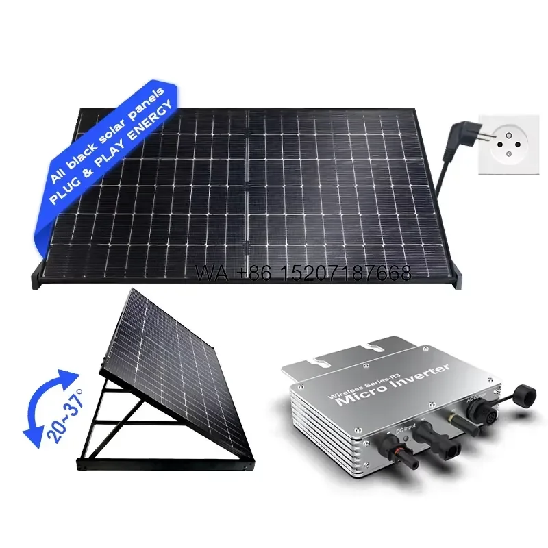 Wmwmnu for Portable Balcony Power Plant PV Solar Energy System Plug and Play 400W 600W 800W Grid Connected Complete Set
