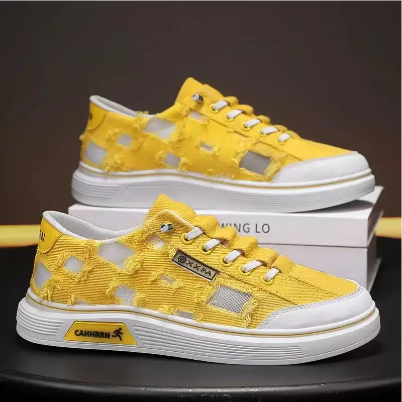 Summer Vulcanized Sneakers Comfortable Flat Casual Sneakers Man Low-cut Breathable Men's Skateboard Shoes Casual Shoes