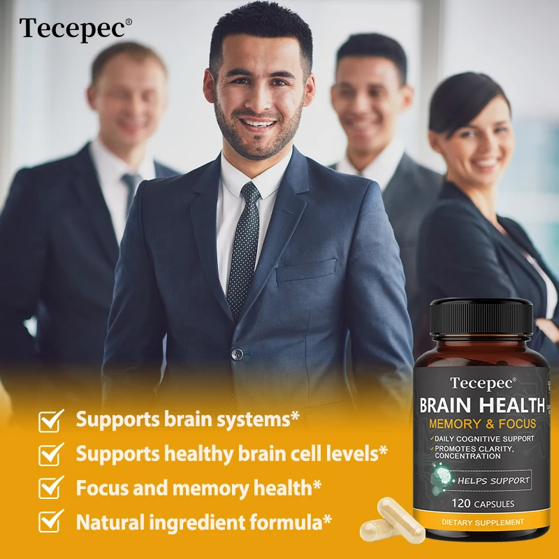 Les capsules L-Tyrosine + Bacopa Monnieri favorisent la santé du cerveau, aide au combat du stress, améliore la mémoire, les capacités cognitives et l'humeur