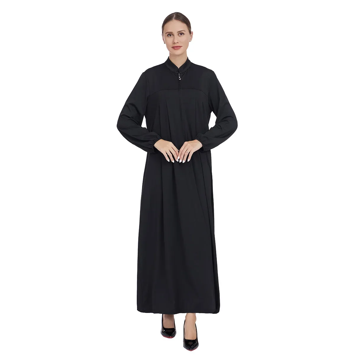 

Ramadan Front Zipper Robe for Women Muslim Dress Eid Djellaba Dubai Abaya Turkey Kaftan Kebaya Femme Musulmane Jalabiya Vestidos