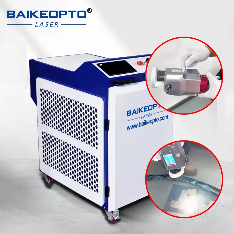 Max Economic Affordable Mini Portable Pulse Fiber Laser Cleaning Machine Metal Rust Wood Oil Paint Concrete Removal 300W