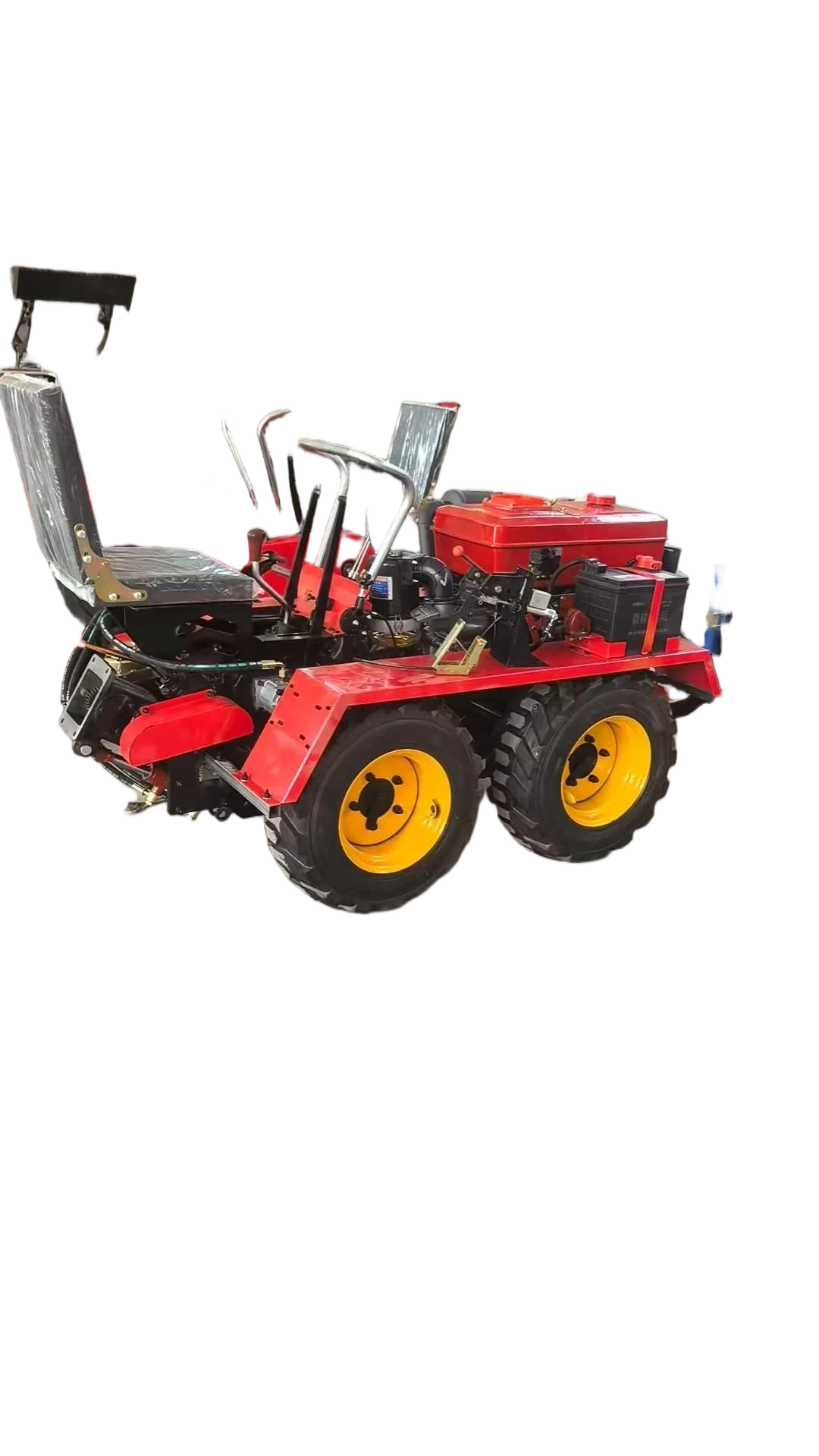 Pelle avec pelle de chargement à vendre, mini tracteur de marche de 25 HP pour verger, plantation de serre