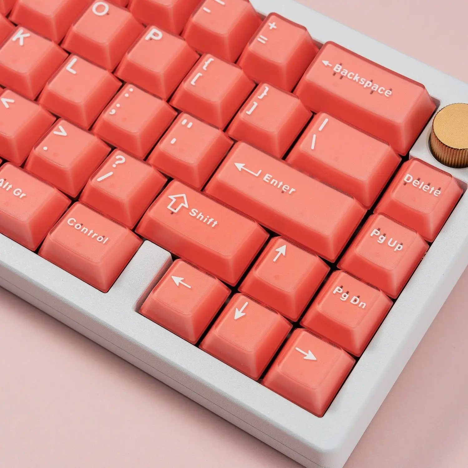 Cherry Profile 114 Keys Double Shot Keycaps Set Orange Red Semitransparent ABS Keycaps for Cherry Gateron MX Switches Keyboards
