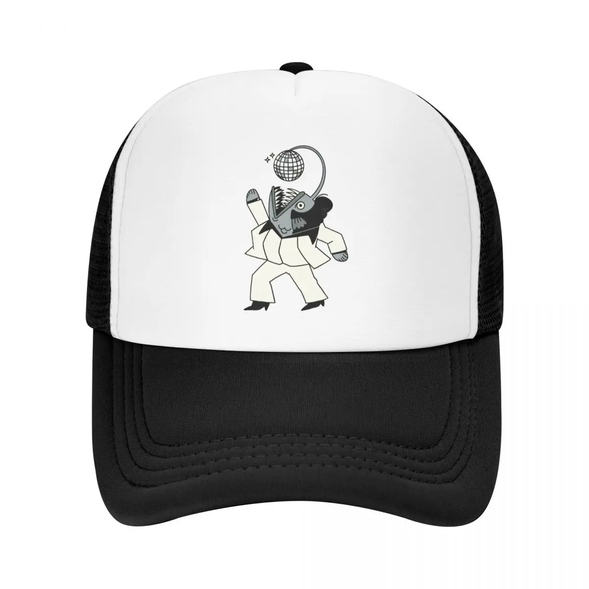 

Disco Fish Hat for Men Fashion Mesh Baseballs Caps Funny Adjustable Y2K Summer Dad Gift