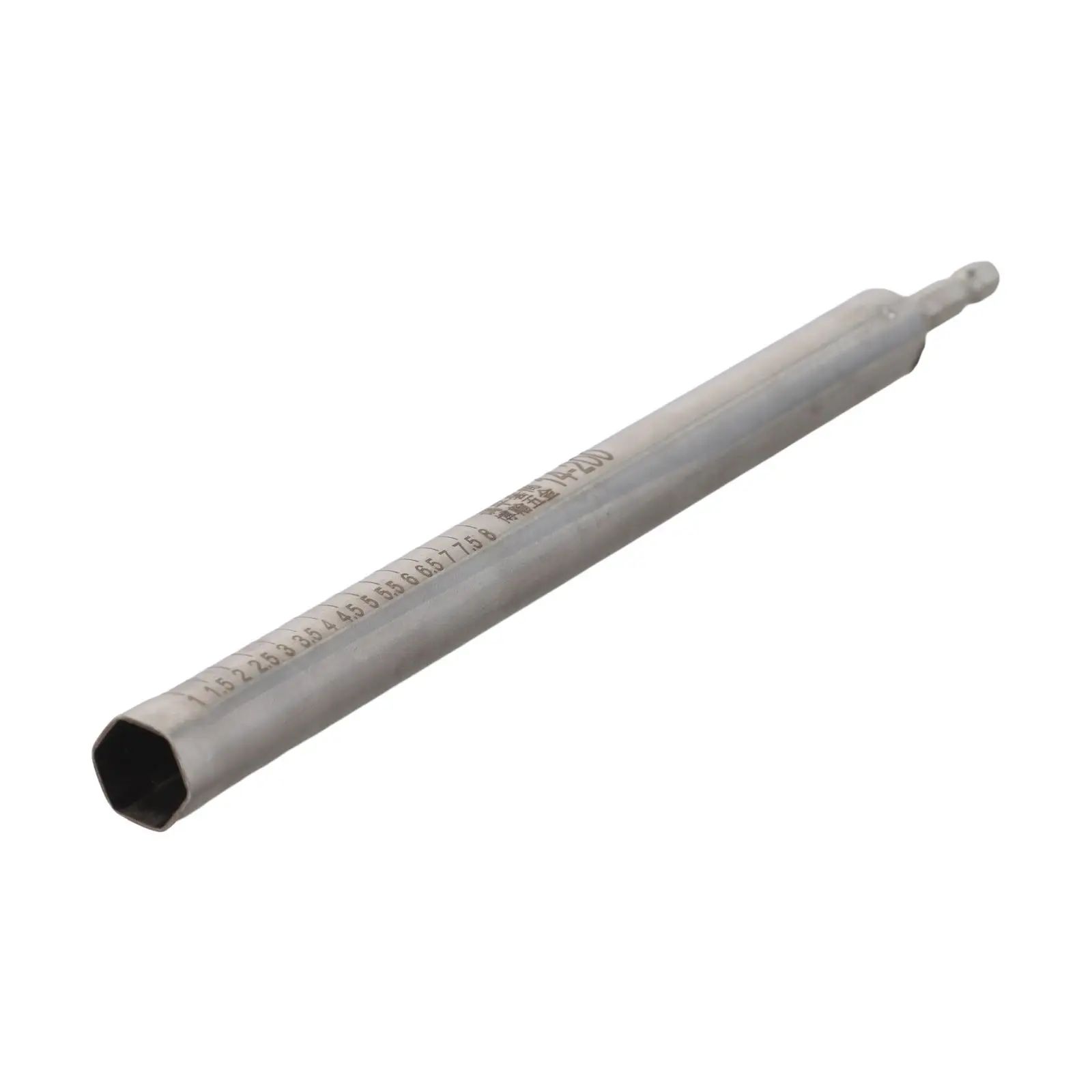 Stainless Steel Hollow Socket Wrench 200-400mm 1/4 Inch Hex Shank Long Reach Nut Driver For Ceiling Keel Pipe Ductwork Repair