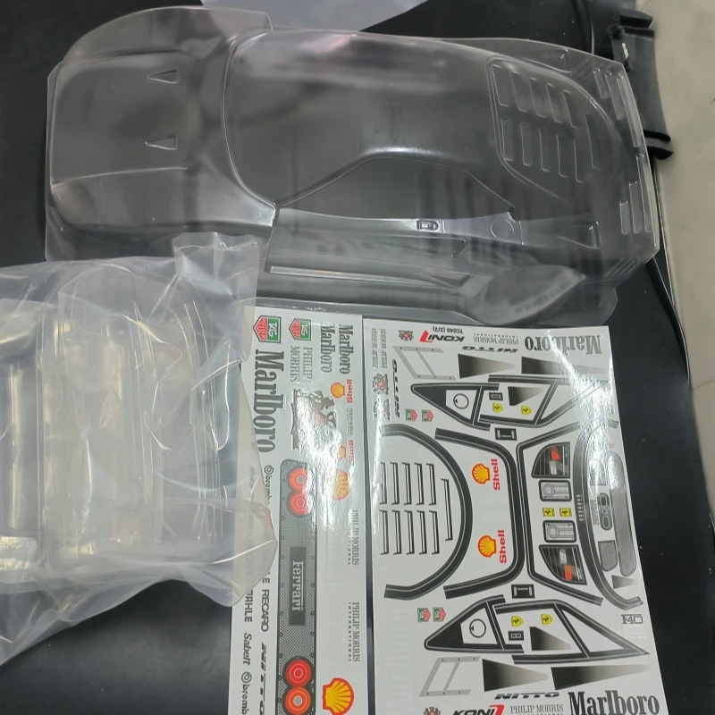 TC040 1/10 Ferrarii F40 Clear Body Shell, 190mm x 257mm RC Drift Tamiya Chassis TT01 TT02