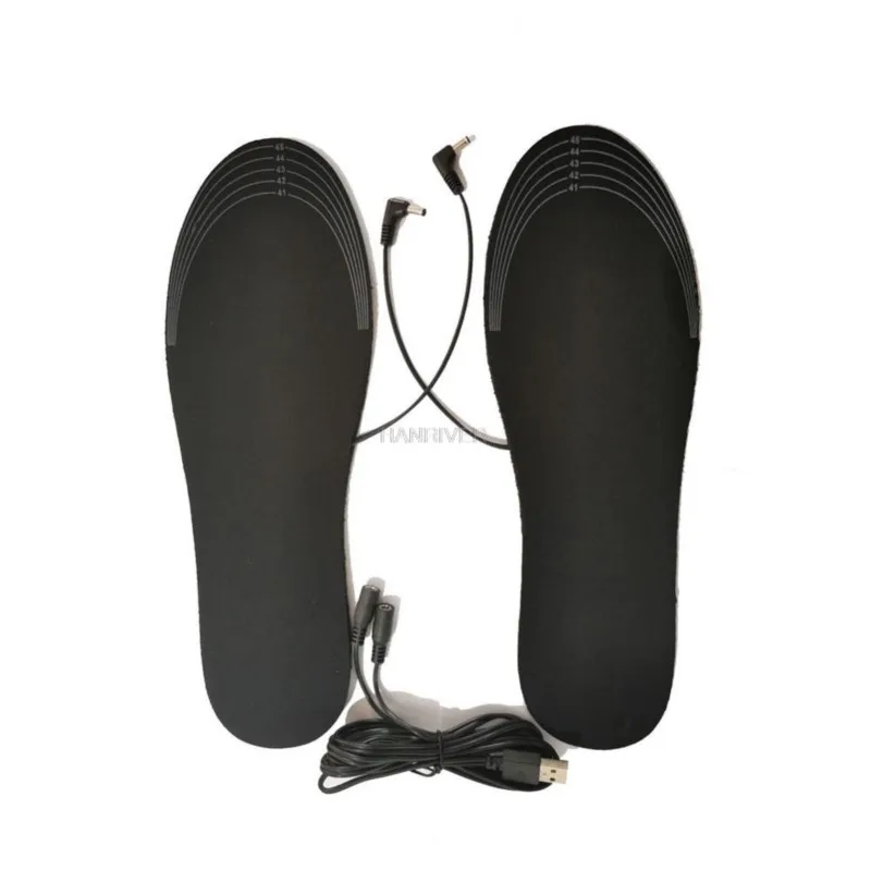 

Стельки с электрическим подогревом USB, зимние теплые женские подушечки для ног, моющиеся теплые мужские подушечки для ботинок, стелька с подогревом унисекс