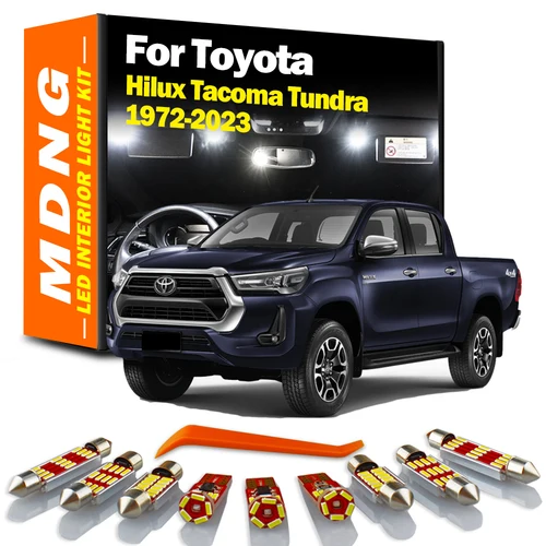 MDNG-bombilla LED para puerta de coche, Kit de luz de techo con mapa Interior para Toyota Hilux Tundra Tacoma 1972- 2015 2016 2017 2018 2019 2020 2021 2022 2023