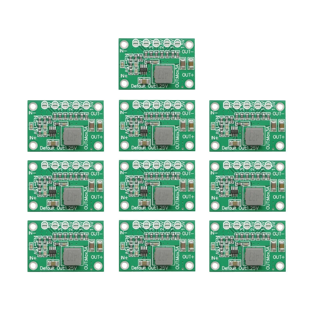 10PCS CA-1235 DC DC Buck Step Down Power Converter Board 5-16V To 1.25V 1.5V 1.8V 2.5V 3.3V 5V 3A