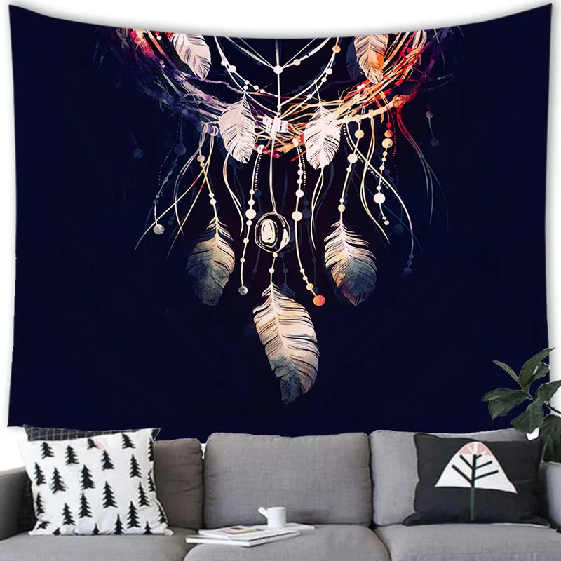 Dreamcatcher Feather Tapestry Wall Hanging Dreamcatcher Decor Tapestry Party Home Decoration Background Tapestry Wall Hanging