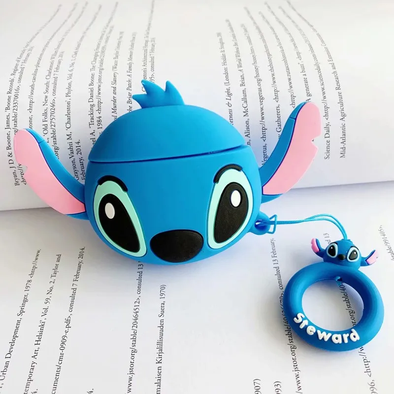 Funda Stitch para Airpods Pro 2, Funda para auriculares a prueba de golpes con dibujos animados 3D para Airpods 1, 2, 3, 4, Funda para niños y niñas