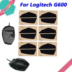 Hot Koop 1-10Set Muis Voeten Schaatsen Pads Voor Logitech G600 Draadloze Muis Wit Zwart Anti Slip Sticker vervanging Connector