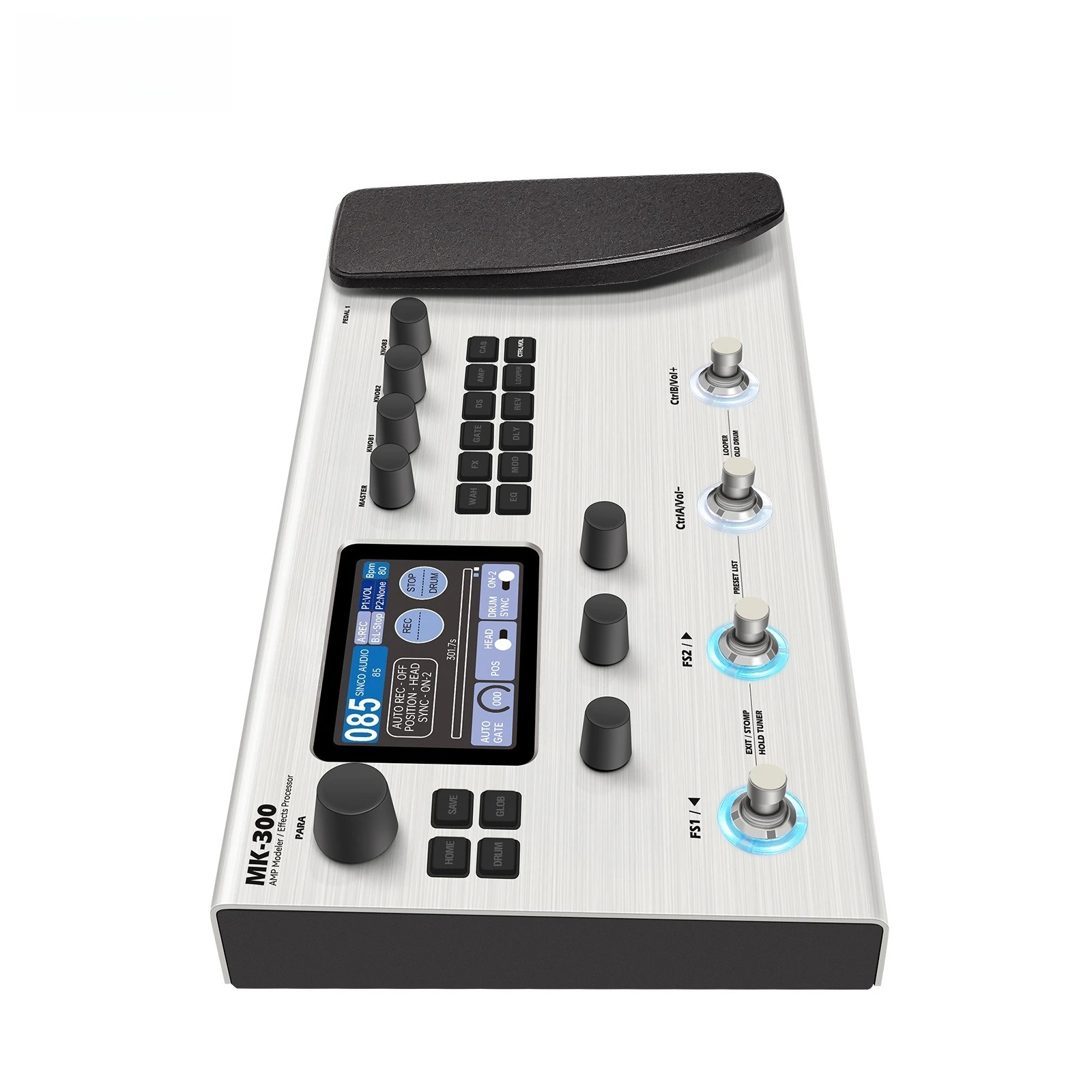 M-VAVE MK-300 Guitar Bass Multi Effects Processor with Drum Machine Volume Pedal