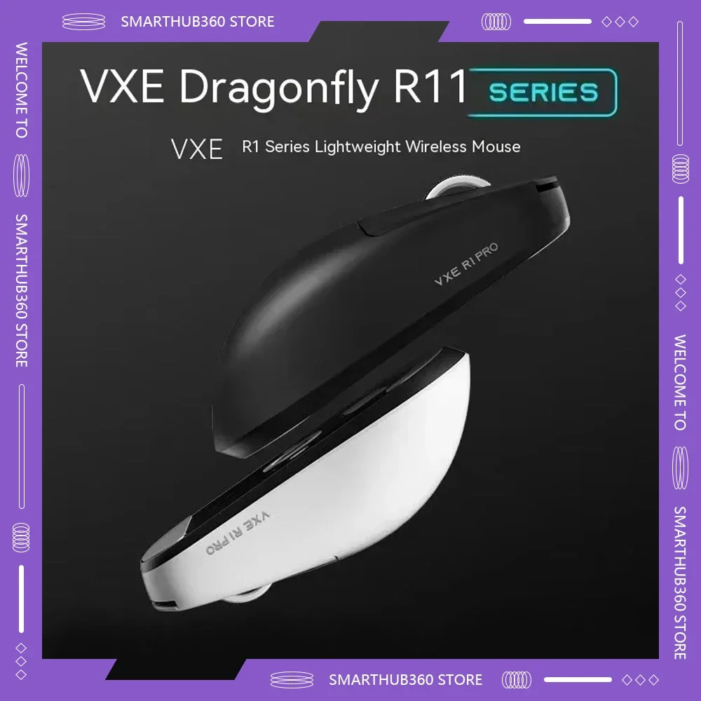 

Легкая мышь Vgn Vxe Dragonfly R1 R1 Se Pro Max, беспроводная игровая мышь Bluetooth Paw3395, игровые аксессуары для ПК, мыши на заказ