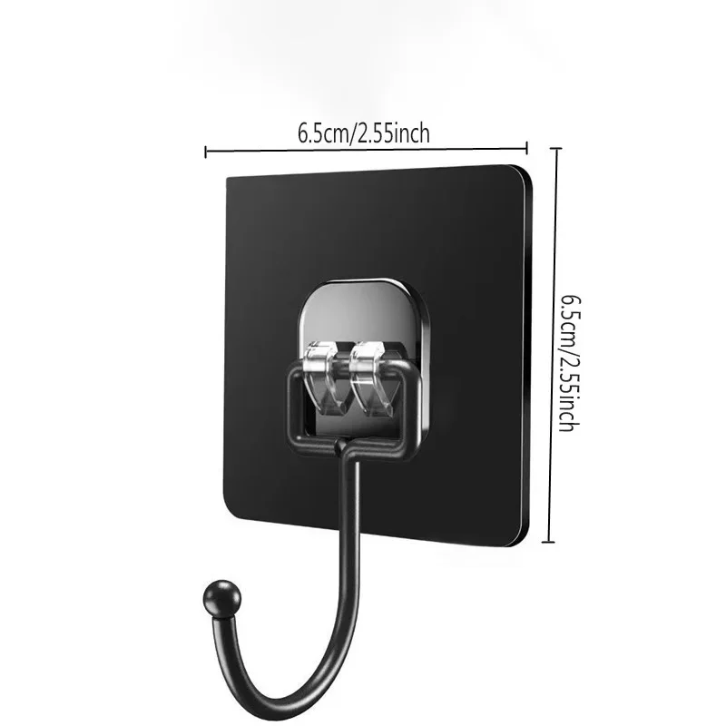 Self Adhesive Hooks Rotating Waterproof Strong Sticker Holder Wall Door Storage Hanging Hook Kitchen Bathroom Organizer gallery 1