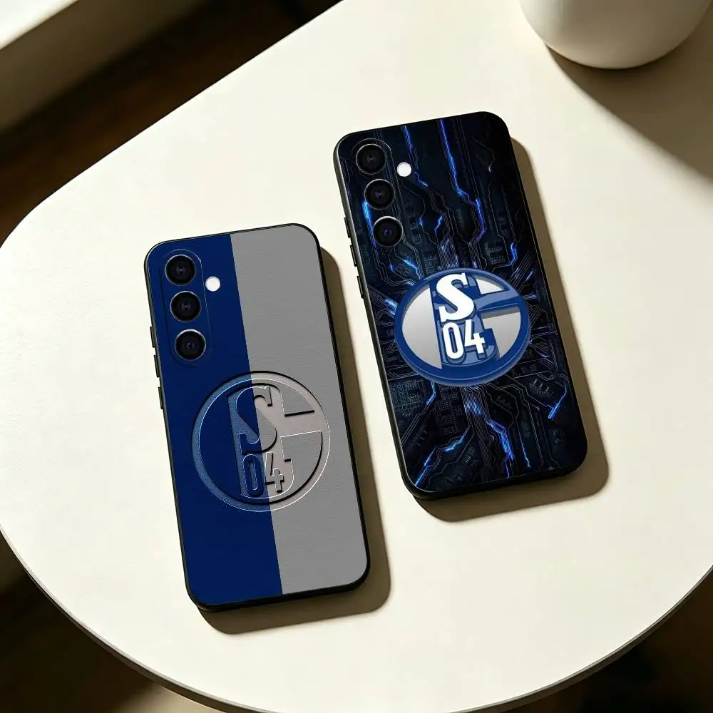 S-Schalke Stylish 04-PC Phone Case For Samsung Galaxy A73,A72,A71,A70,A53,A52,A51,Others Soft Black Cover