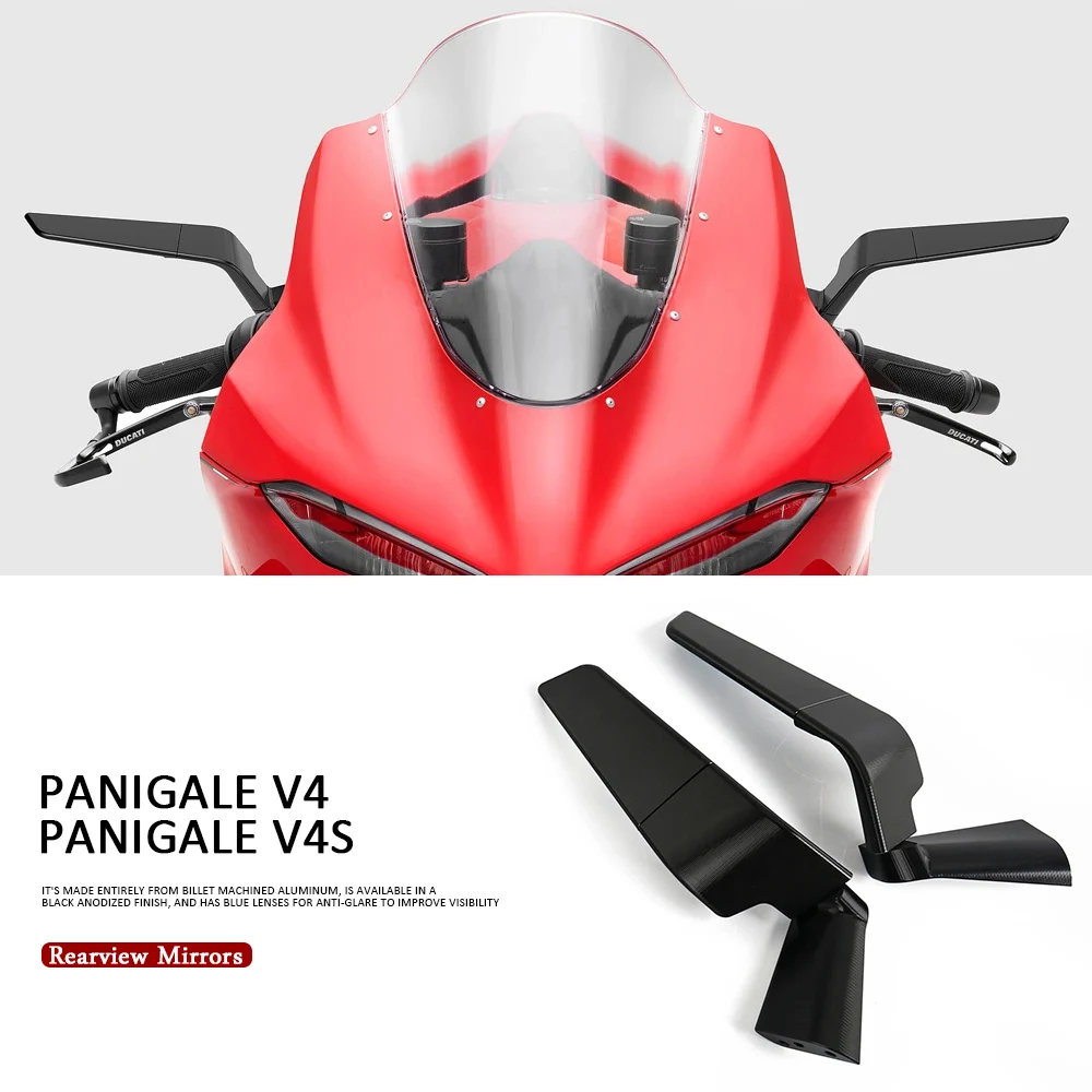 

For Ducati Panigale V4 PANIGALE V4S 2025 2026 Motorcycle Accessories Side View Mirror Rearview Mirrors Kits Rotate Adjustable