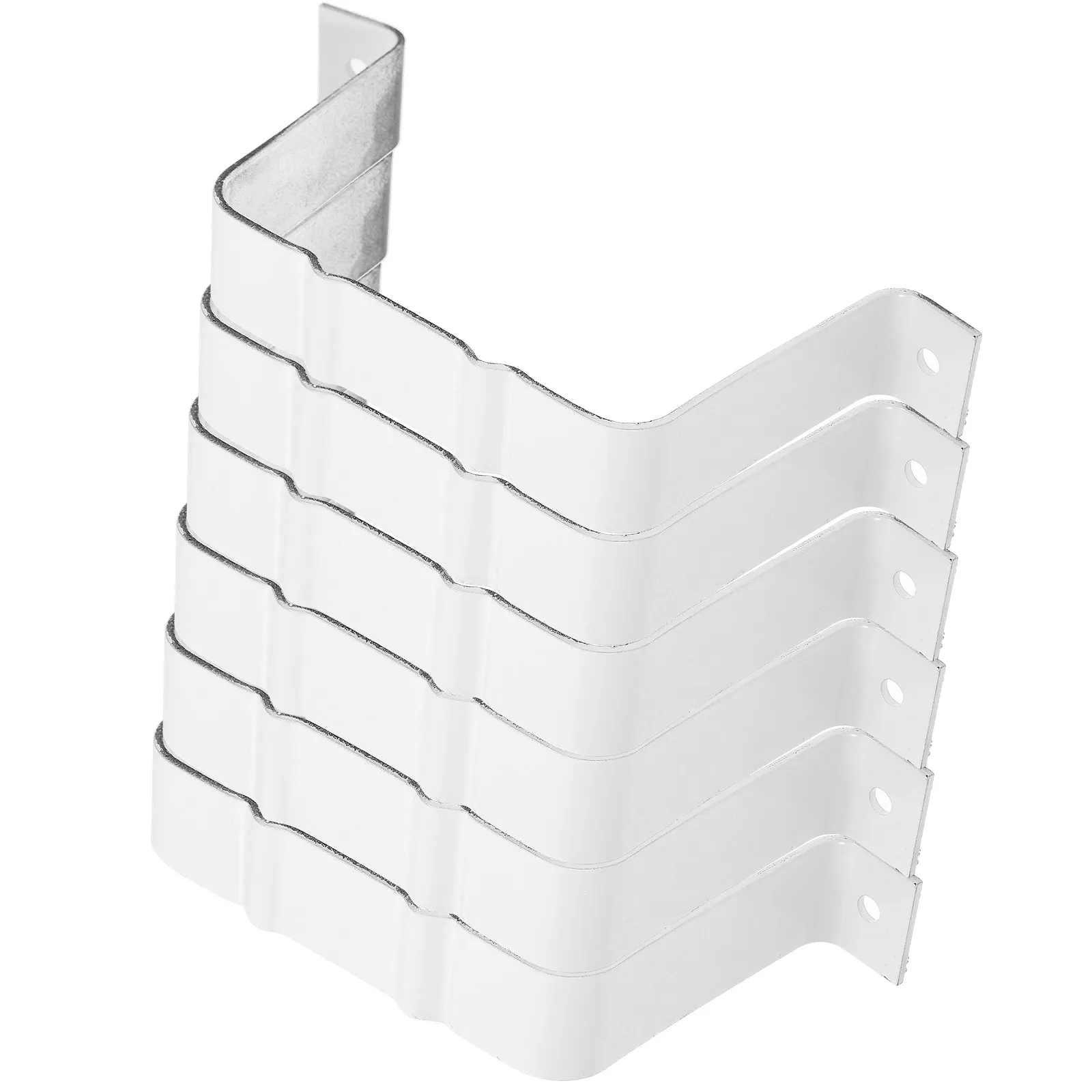 1Set Heavy Duty Aluminum Alloy Gutter Downspout Strap Multi Functional Adapter for Household Industrial Drainage Gutter Bracket