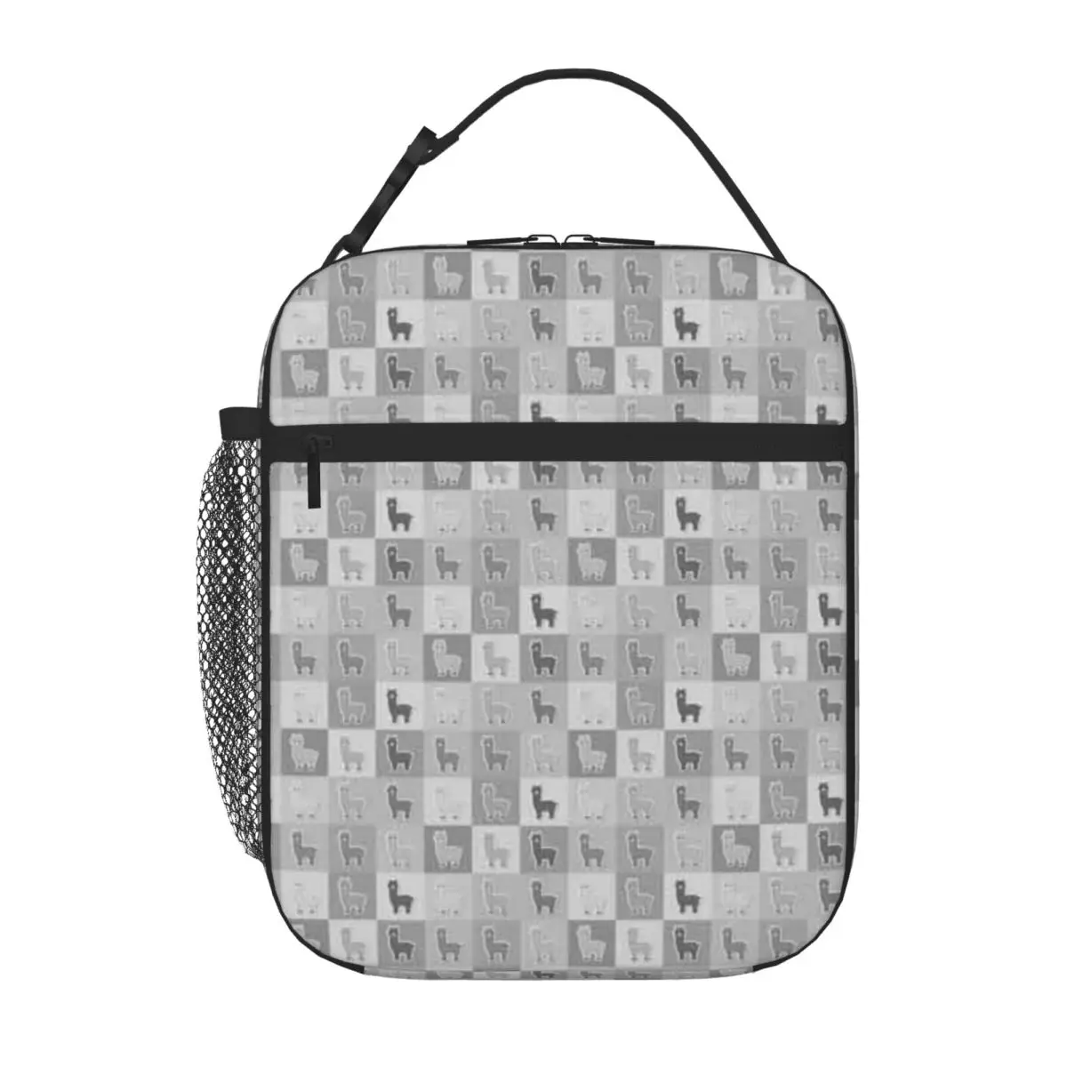 Bestselling Gray Llamas Stylish Outline Cooler Tote Playground Snack Adjustable Strap Lunch Bag