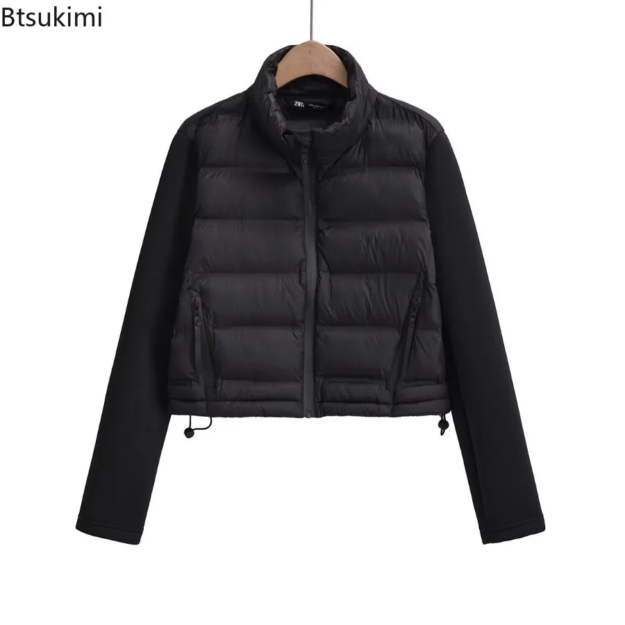 Cappotto da giacca patchwork in tinta unita moda donna autunno inverno Cappotto da donna in cotone caldo con risvolto in piedi vintage Giacca per il tempo libero