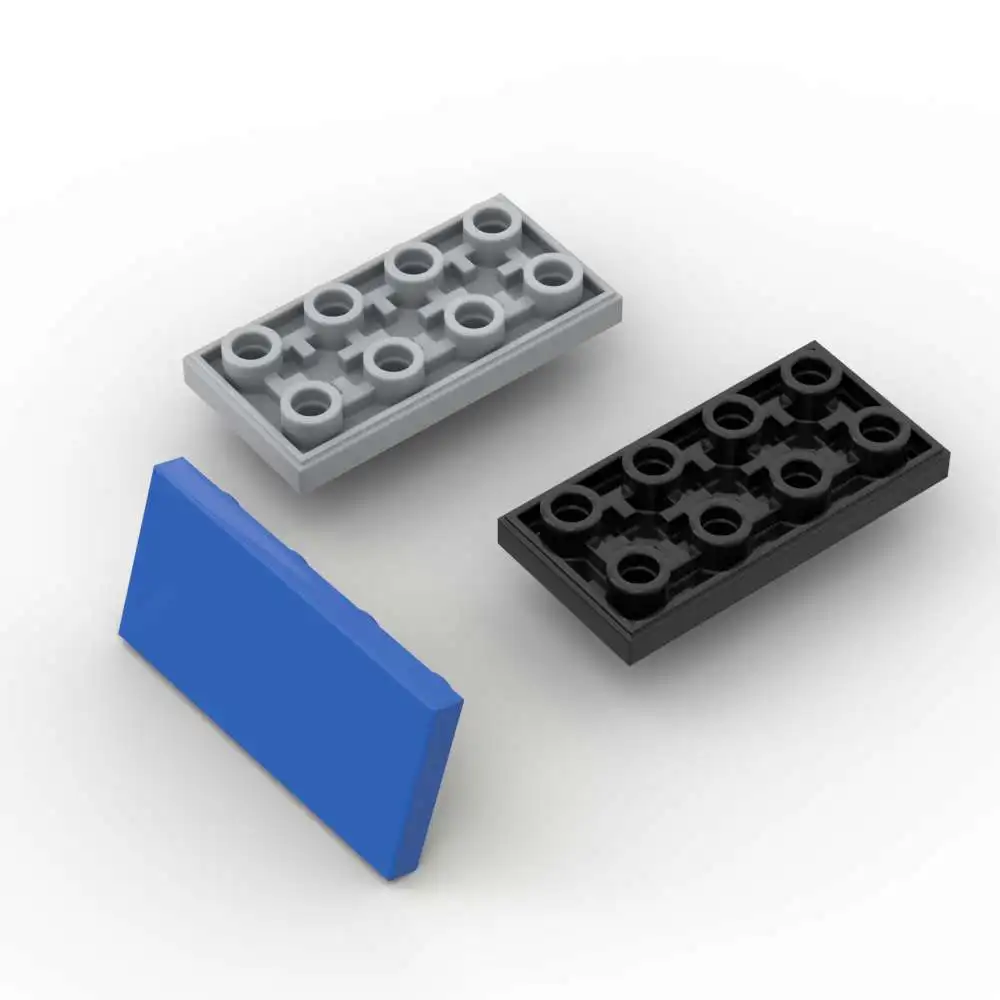 MOC 10PCS Part Bricks 3395 Modified 2x4 Inverted Tile Building Blocks Light Panel Plate Replaceable Toys Boys Special Day Gifts