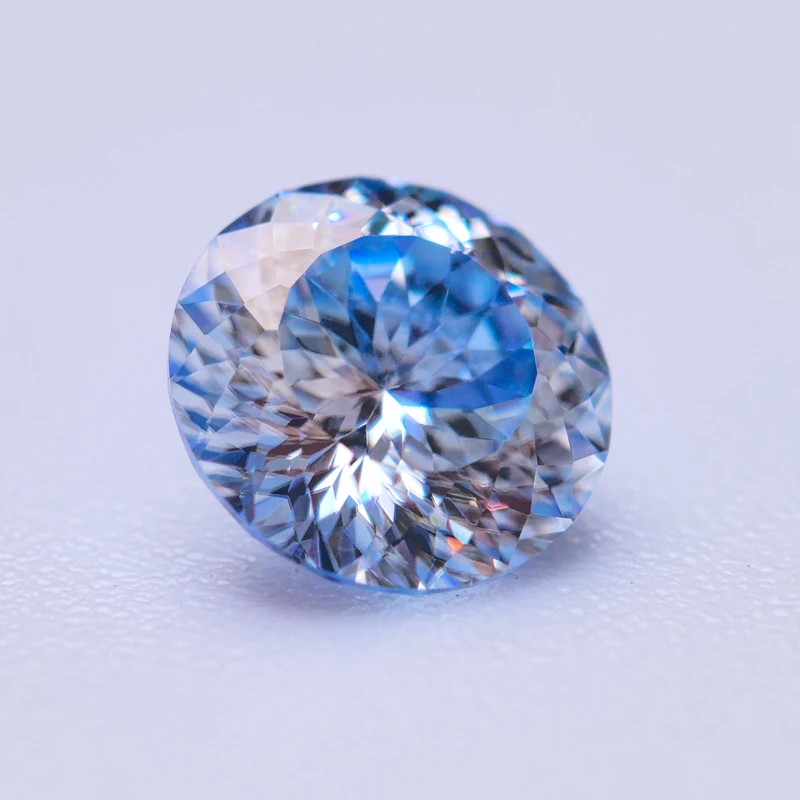 Facetada Corte Moissanite Pedra, Gelo Cor Azul, DIY Encantos, Brincos Colar de Pedras Preciosas, Materiais principais com Certificado, 100