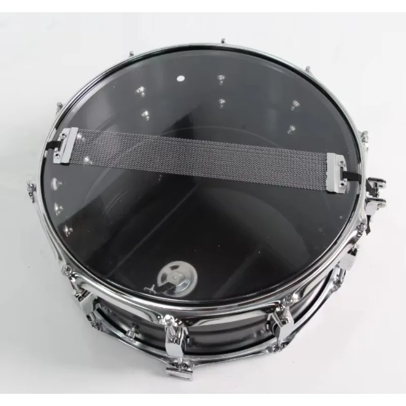 Snare Drum for Marching - 14x 6.5inch Hot Selling Model Aluminum Drum Chamber Structure Two Color Silver Black Customizable