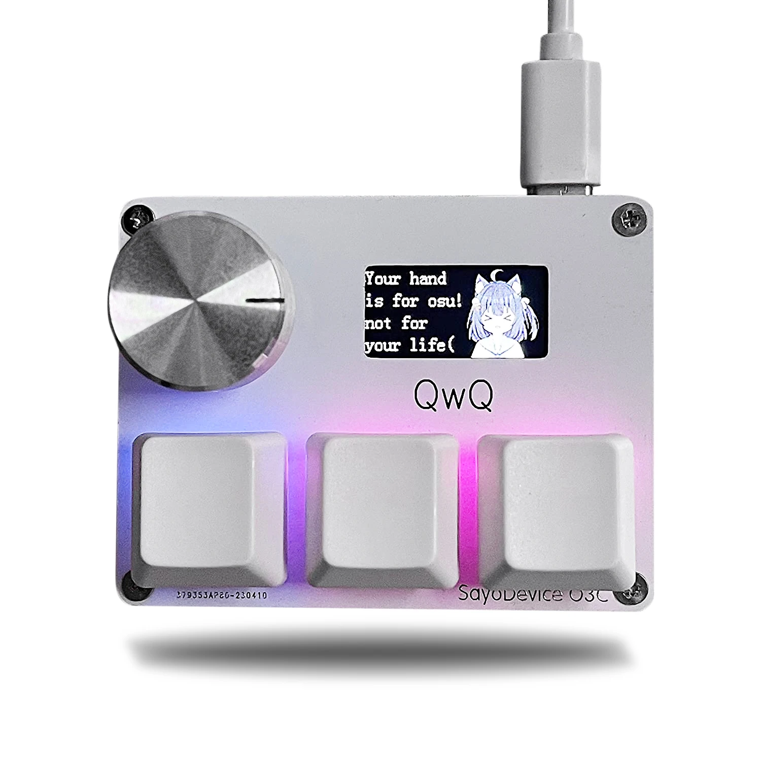 SayoDevice Rapid Trigger Magnetische Schalter RGB Musik Spiel Tastatur Lautstärkeregler Für O3C DJMAX SDVX Geometrie Dash Büro Tastatur