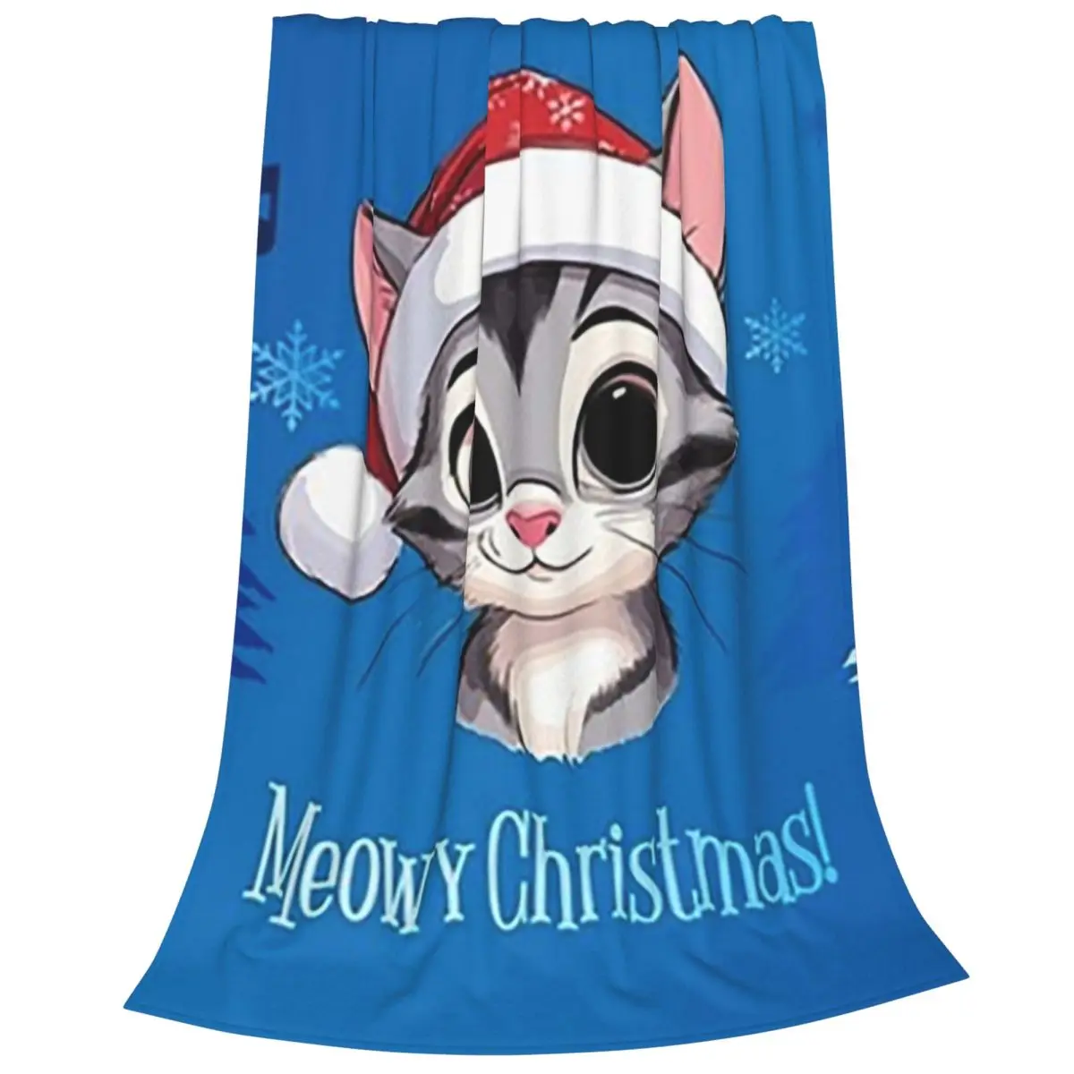 Meowy Christmas! Blankets Flannel Multi-function Sofa Throw Blankets For Home Bedroom Travel Throws Bedspread Quilt